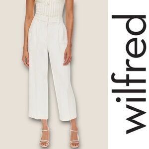 NWT Wilfred Light Birch Effortless Cropped Pants, Size 8, MSRP $148